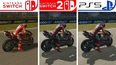 MotoGP 26: порівняння графіки на Switch, Switch 2 та PS5