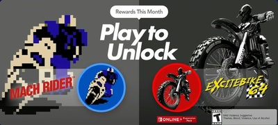 Nintendo Switch Online додає іконки Mach Rider та Excitebike 64