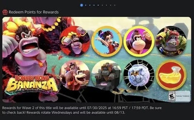 Нові іконки Donkey Kong Bananza для Nintendo Switch Online