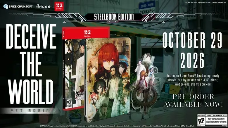 STEINS;GATE RE:BOOT вийде на Switch та Switch 2 у жовтні 2026 року