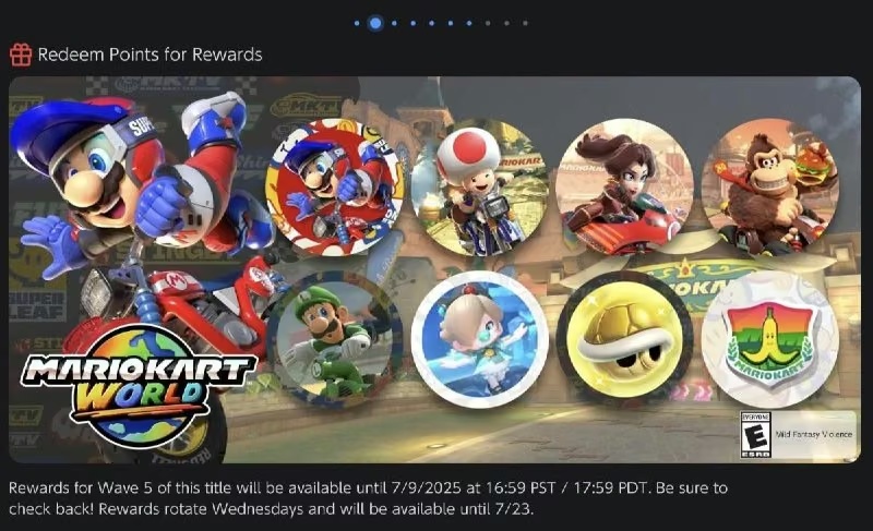 Нові іконки Mario Kart World у Nintendo Switch Online