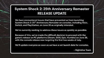 Реліз System Shock 2 Remastered на Switch та інші консолі відкладено