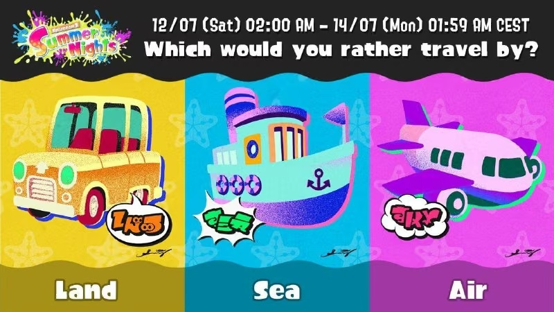 Новий Splatfest у Splatoon 3: обираємо улюблений транспорт