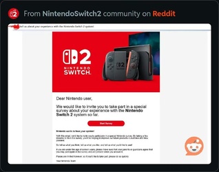 Nintendo розсилає опитування власникам Nintendo Switch 2