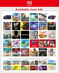 Nintendo представила інфографіку ігор для Switch 2 на 5 червня