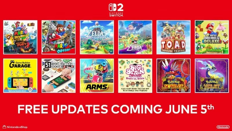 Nintendo оновила ігри для покращення сумісності зі Switch 2