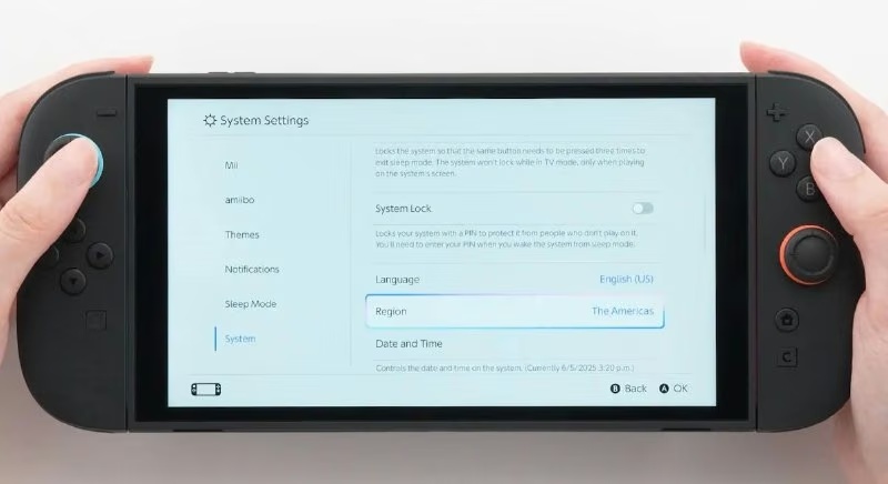На Nintendo Switch 2 можна буде встановити PIN-код