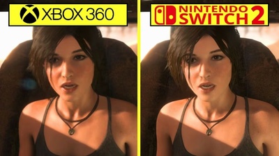 Rise of the Tomb Raider: порівняння графіки Switch 2 та Xbox 360