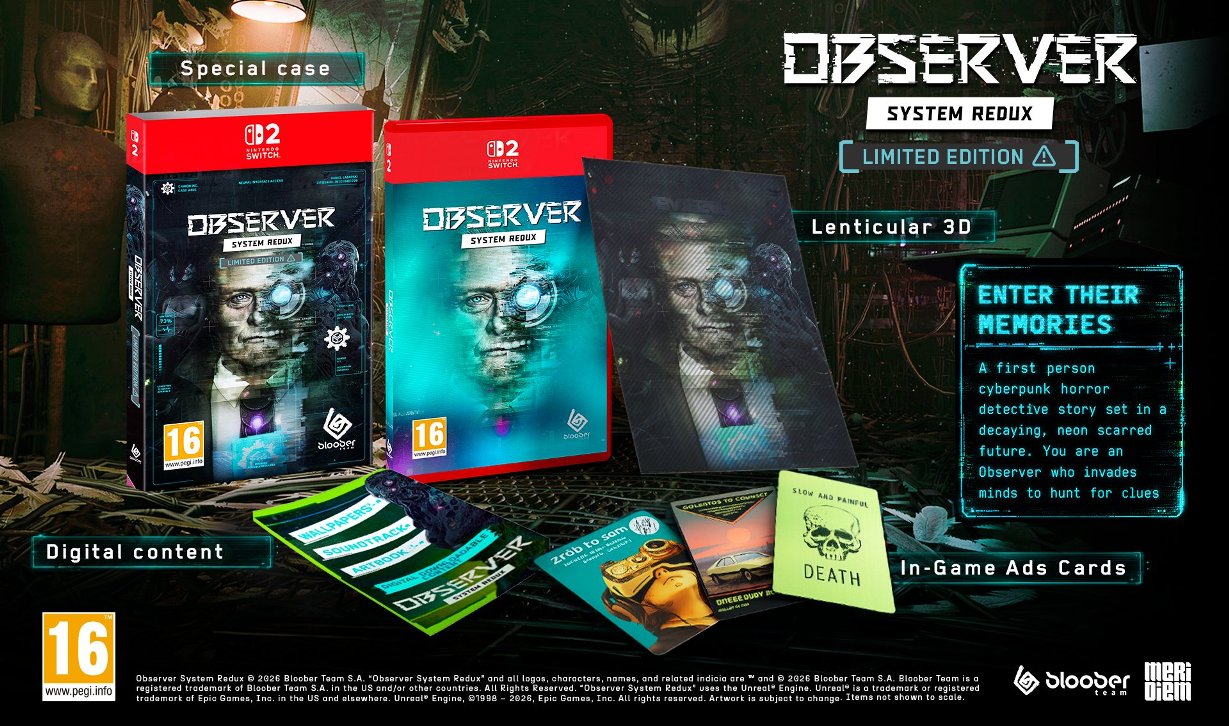 Observer: System Redux отримає фізичне видання для Nintendo Switch 2