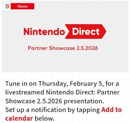 Трансляція Nintendo Direct Partner Showcase відбудеться завтра о 16:00