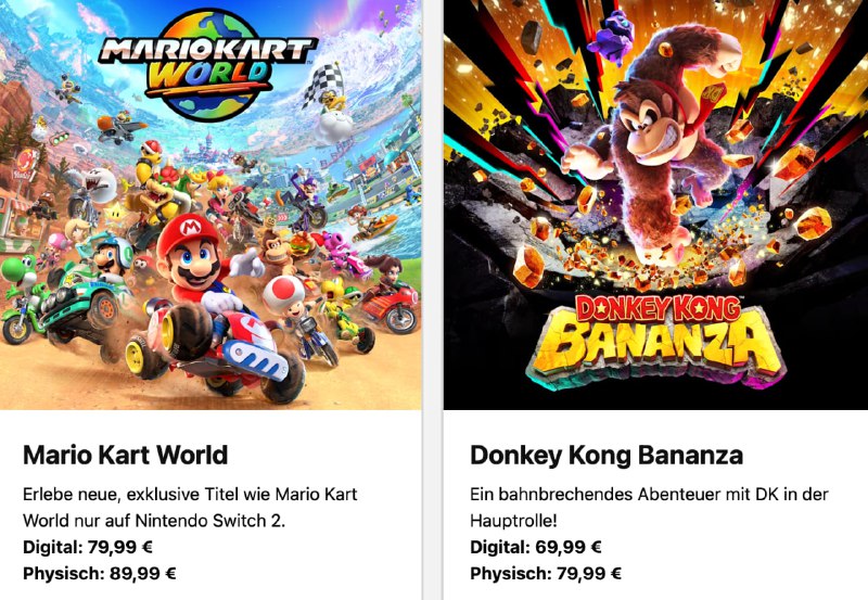 Ціни на ігри для Nintendo Switch 2 зростуть на 10 євро
