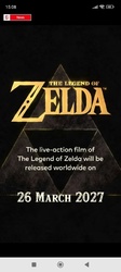 Фільм The Legend of Zelda вийде у прокат 26 березня 2027 року
