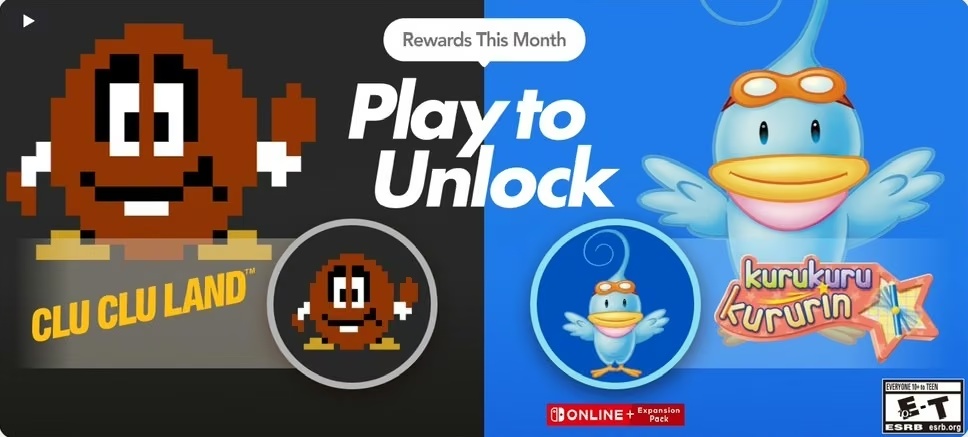Нові ретро-іконки в Nintendo Switch Online: Clu Clu Land та Kuru Kuru Kururin