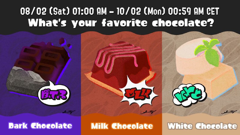 Новий Splatfest у Splatoon 3: обираємо улюблений шоколад