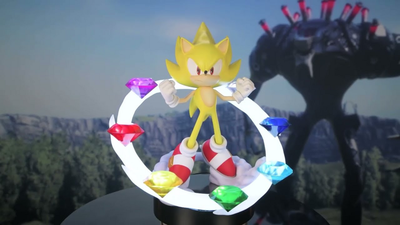 Деталі ексклюзивної статуетки Super Sonic з Sonic Frontiers