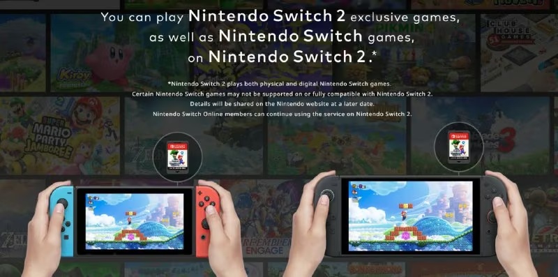 Nintendo Switch 2 підтримуватиме зворотну сумісність з іграми Switch