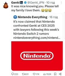 Genki кепкує з погроз Nintendo через фото наступниці Switch