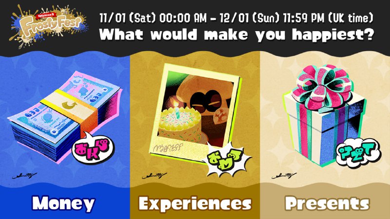 Новий Splatfest у Splatoon 3 відбудеться 11–12 січня