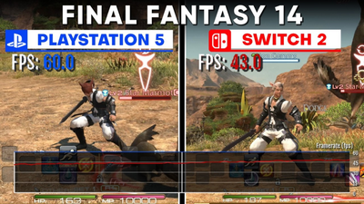 Final Fantasy XIV: Порівняння частоти кадрів на Switch 2 та PS5