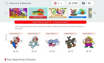 Нові іконки Super Mario Land 2 для підписників Nintendo Switch Online
