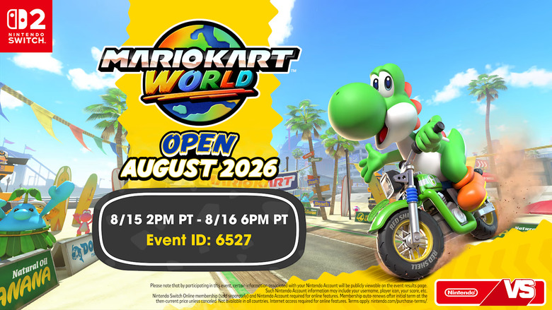 Анонс турніру Mario Kart World Open: серпень 2026 року