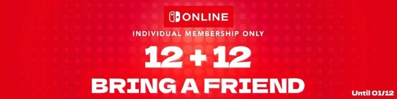 Акція: Річна підписка Nintendo Switch Online у подарунок для друга