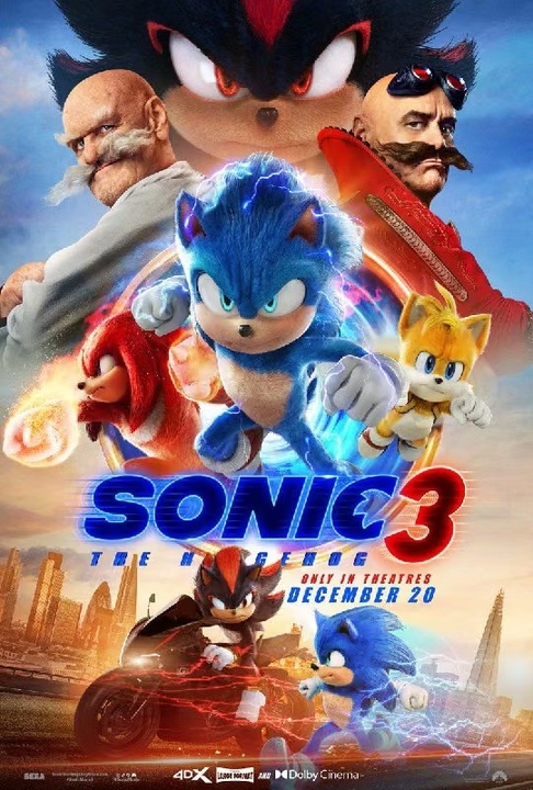 Sonic 3 у кіно з 20 грудня: Sega представила офіційний постер