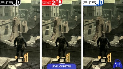 Metal Gear Solid 4: Master Collection Vol. 2 Comparison on Switch 2, PS5, and PS3