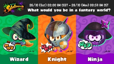 Анонсовано новий Splatfest у Splatoon 3: Маг, лицар чи ніндзя?