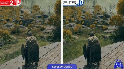Elden Ring Tarnished Edition for Switch 2 Compared with PS5 Version