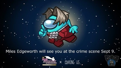 Колаборація Among Us та Ace Attorney: скін Майлза Еджворта