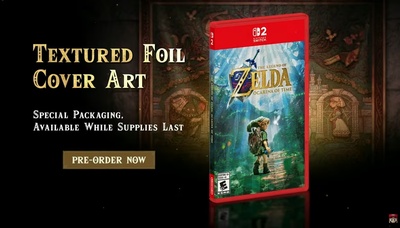 Physical edition of Zelda: Ocarina of Time for Switch 2 will get a foil cover