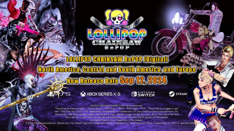 Реліз Lollipop Chainsaw RePOP відбудеться 12 вересня