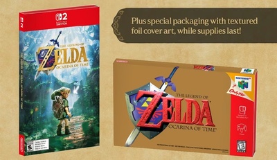 EB Games offers exclusive retro N64 sleeve for Zelda: Ocarina of Time pre-orders on Switch 2