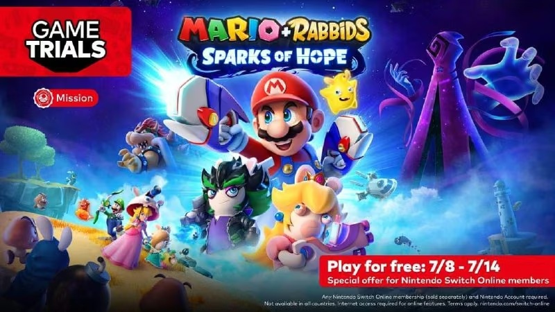 Безкоштовна гра Mario + Rabbids Sparks of Hope для підписників Switch Online