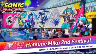 The 2nd Festival with Hatsune Miku Has Started in Sonic Racing: CrossWorlds