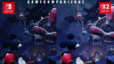 Epic Mickey: Rebrushed — Graphics Comparison on Nintendo Switch 2 and Switch 1