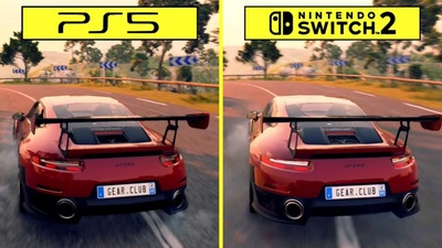 Gear.Club Unlimited 3 Graphics Comparison: Switch 2 vs. PS5