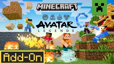 У Minecraft вийшло доповнення Avatar Legends із магією чотирьох стихій
