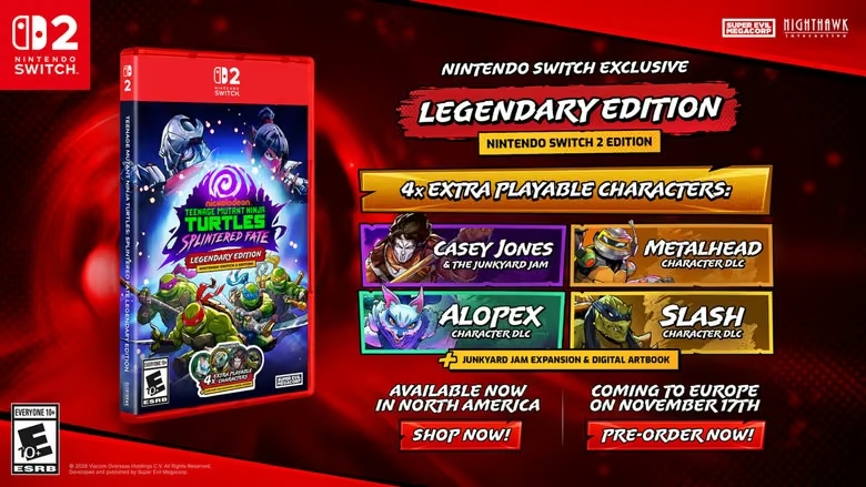 TMNT: Splintered Fate Receives Legendary Edition Physical Release for Switch 2