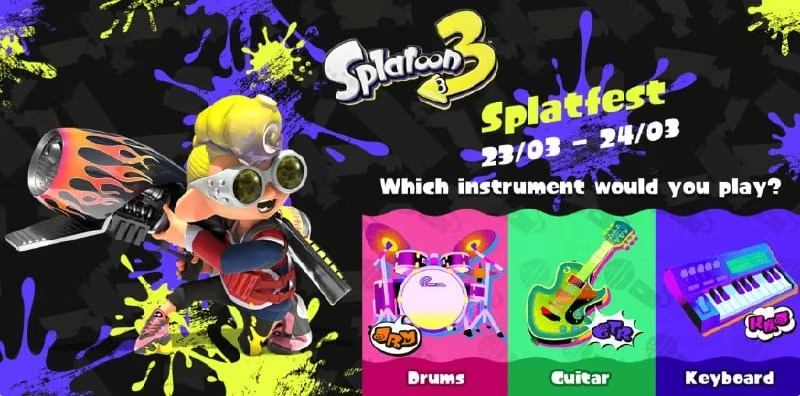 Splatfest у Splatoon 3: обирайте гітару для спільної гри