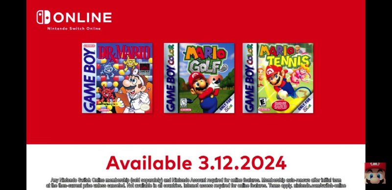 12 березня Dr. Mario, Mario Golf та Mario Tennis поповнять Nintendo Switch Online