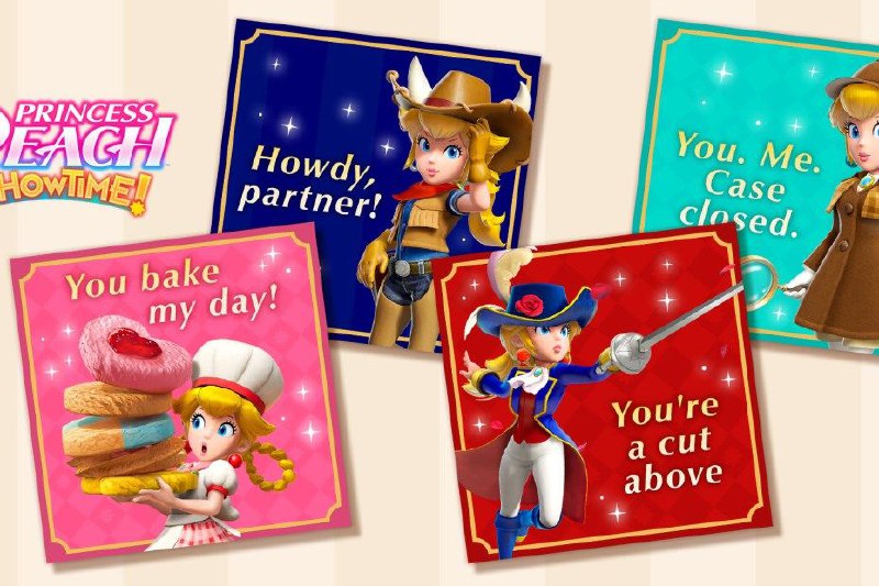 Nintendo випустила валентинки у стилі Princess Peach: Showtime!