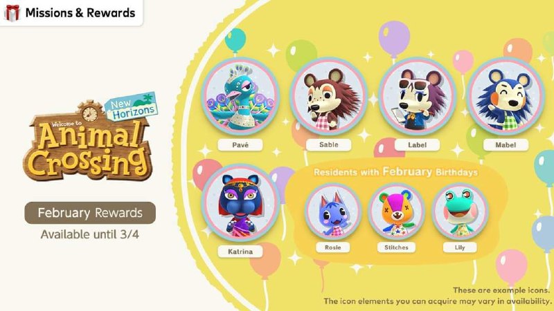 Нові іконки Animal Crossing: New Horizons для Nintendo Switch Online
