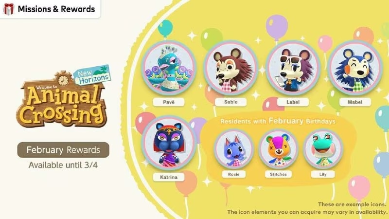 Нові іконки Animal Crossing: New Horizons для Nintendo Switch Online