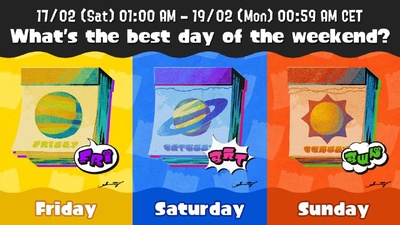 Новий Splatfest у Splatoon 3: обирайте свій улюблений день тижня