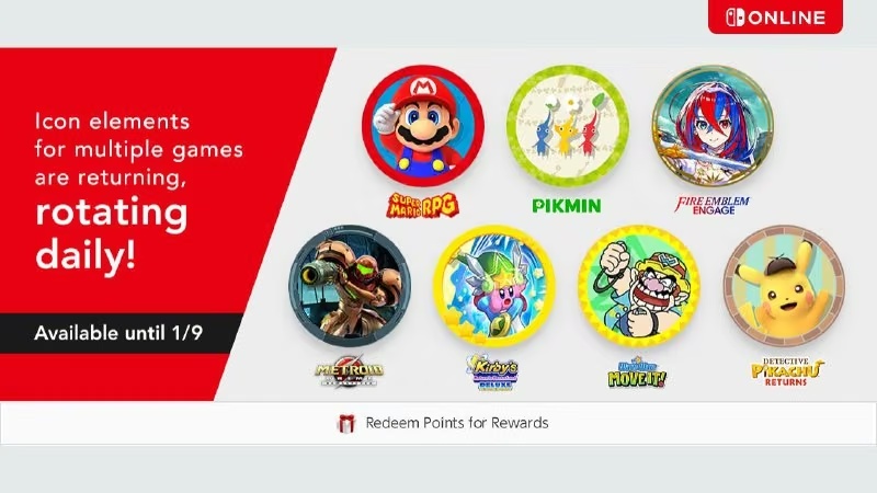Повернення ексклюзивних іконок для підписників Nintendo Switch Online