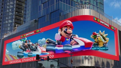 Nintendo встановила рекламний білбоард Super Nintendo World у Лос-Анджелесі