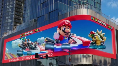 Nintendo встановила рекламний білбоард Super Nintendo World у Лос-Анджелесі
