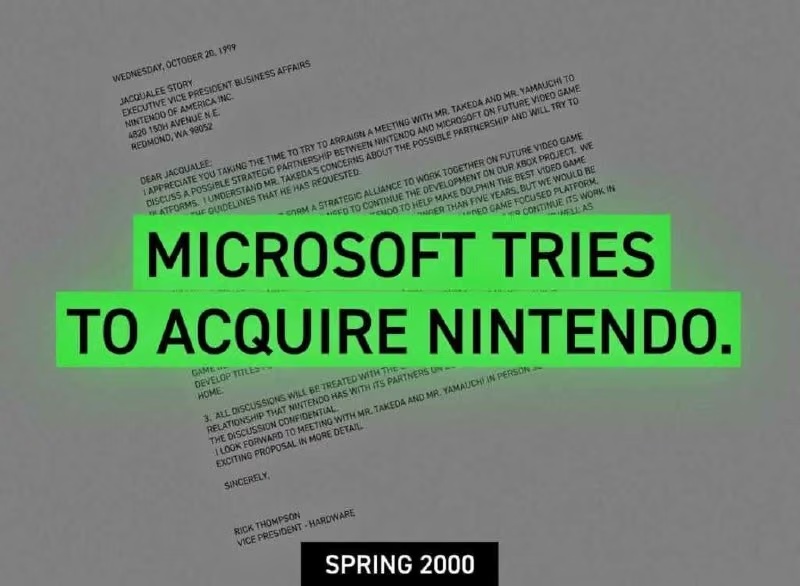 Microsoft офіційно підтвердила спробу придбання Nintendo у 1999 році
